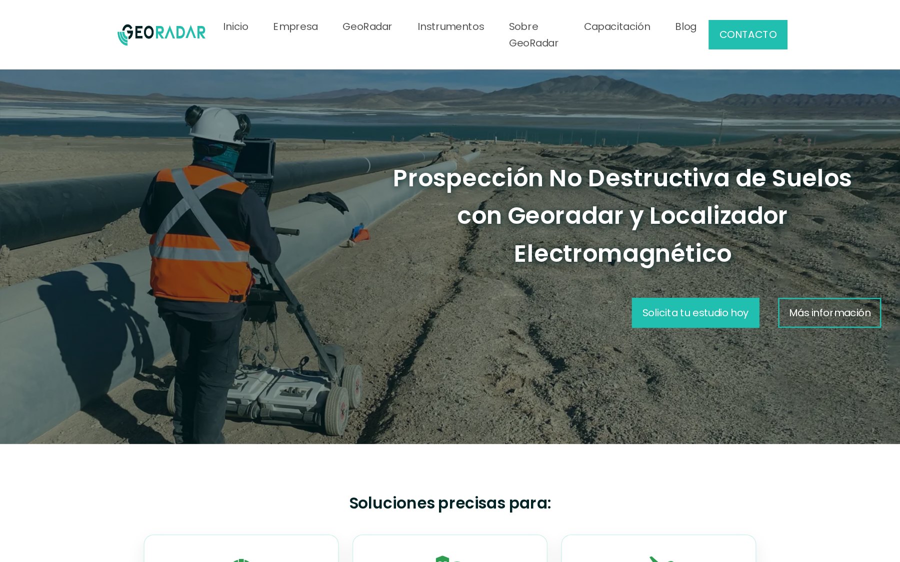 Home de Empresa GeoRadar